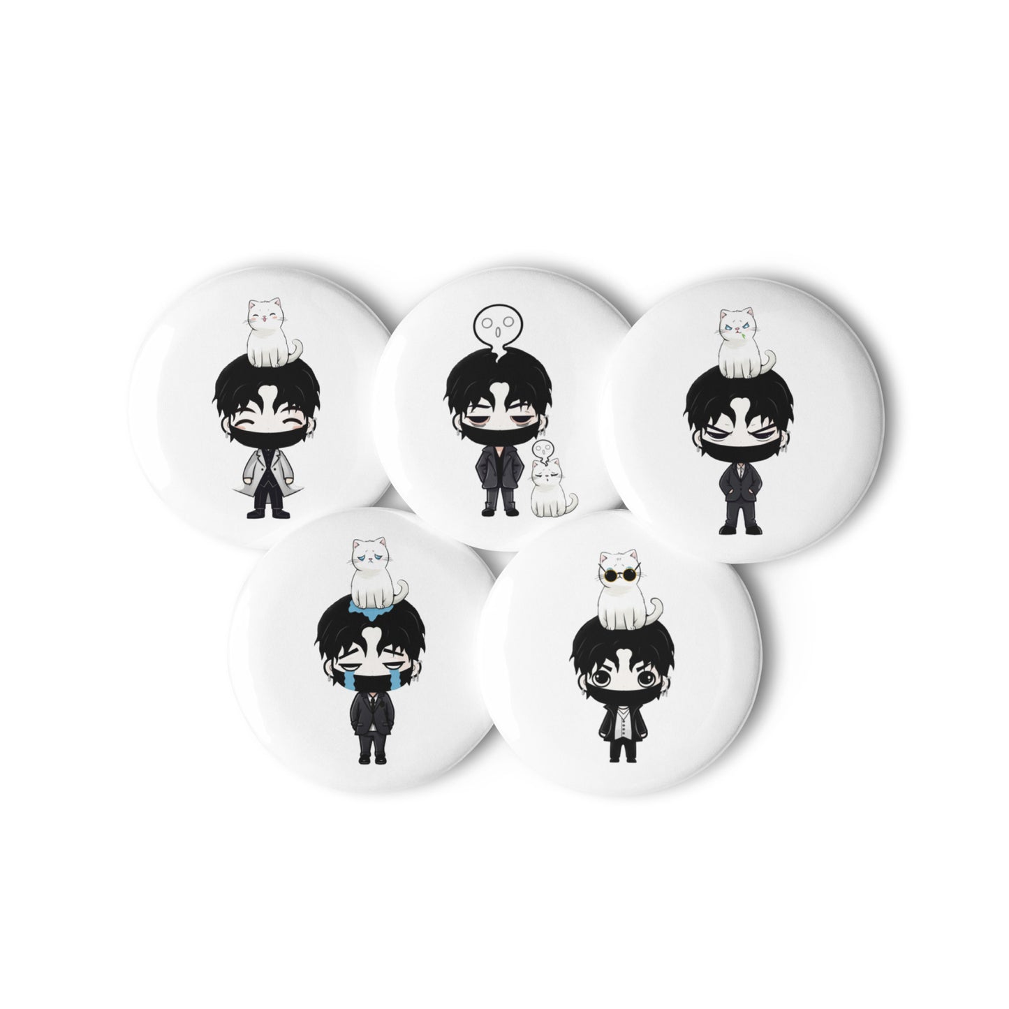 JJang E x Mochi "Emotions" 5 Pins Set