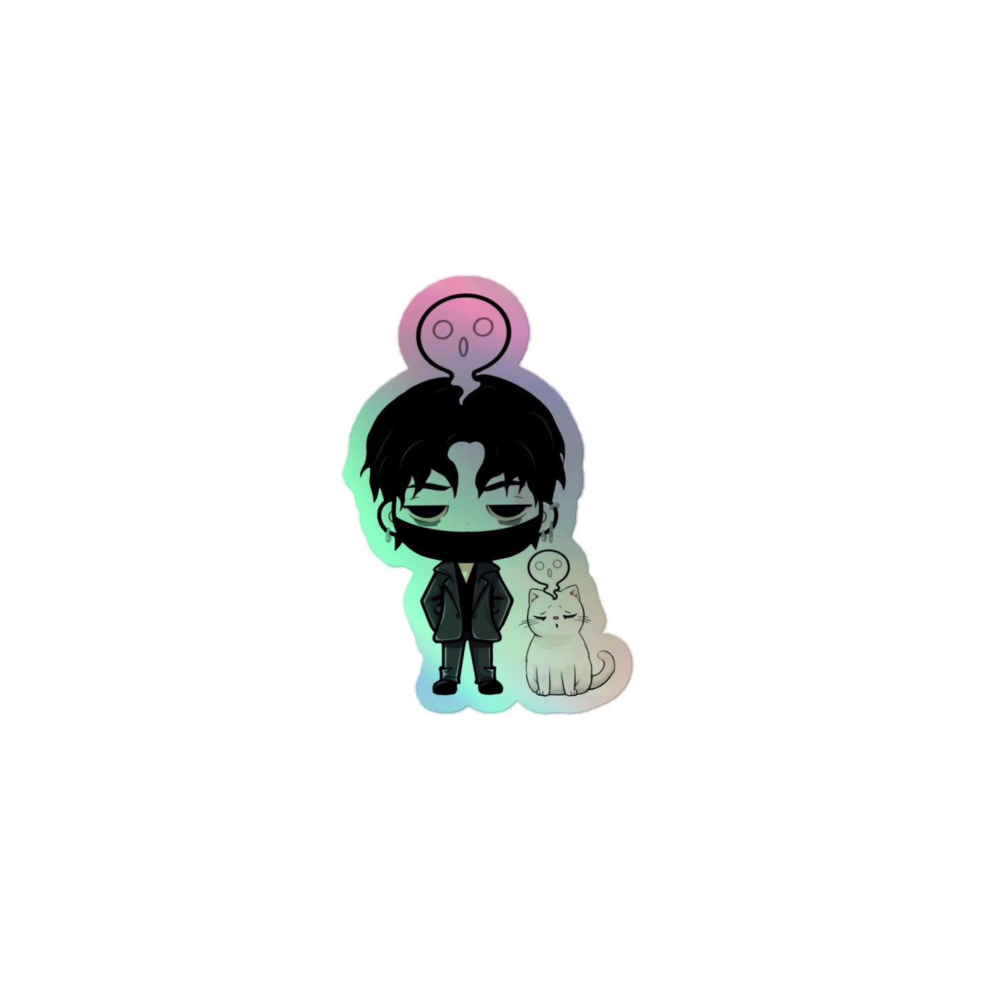 JJang E x Mochi "Holy" Holographic Stickers (Tired ver.)