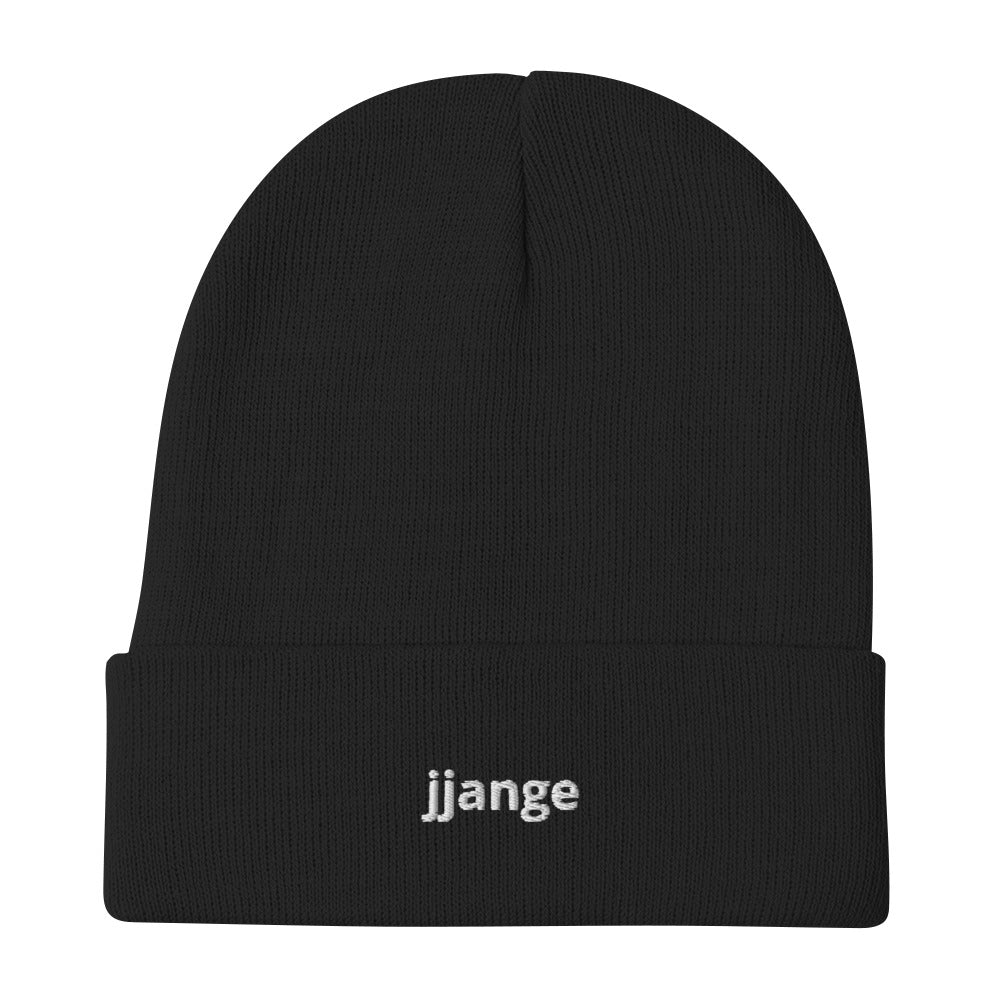 "jjange" Embroidered Beanie