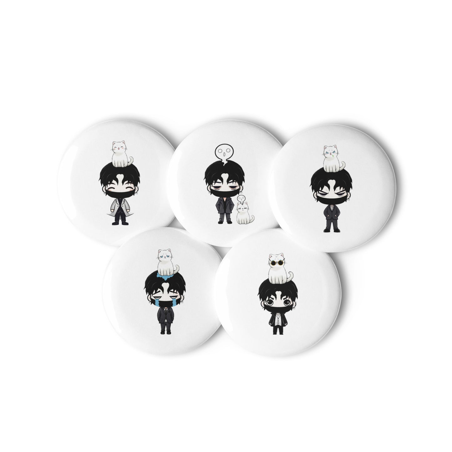 JJang E x Mochi "Emotions" 5 Pins Set