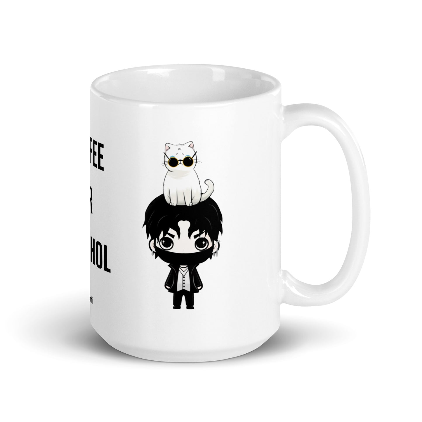 JJang E X Mochi "Coffee or Alcohol" Glossy Mug