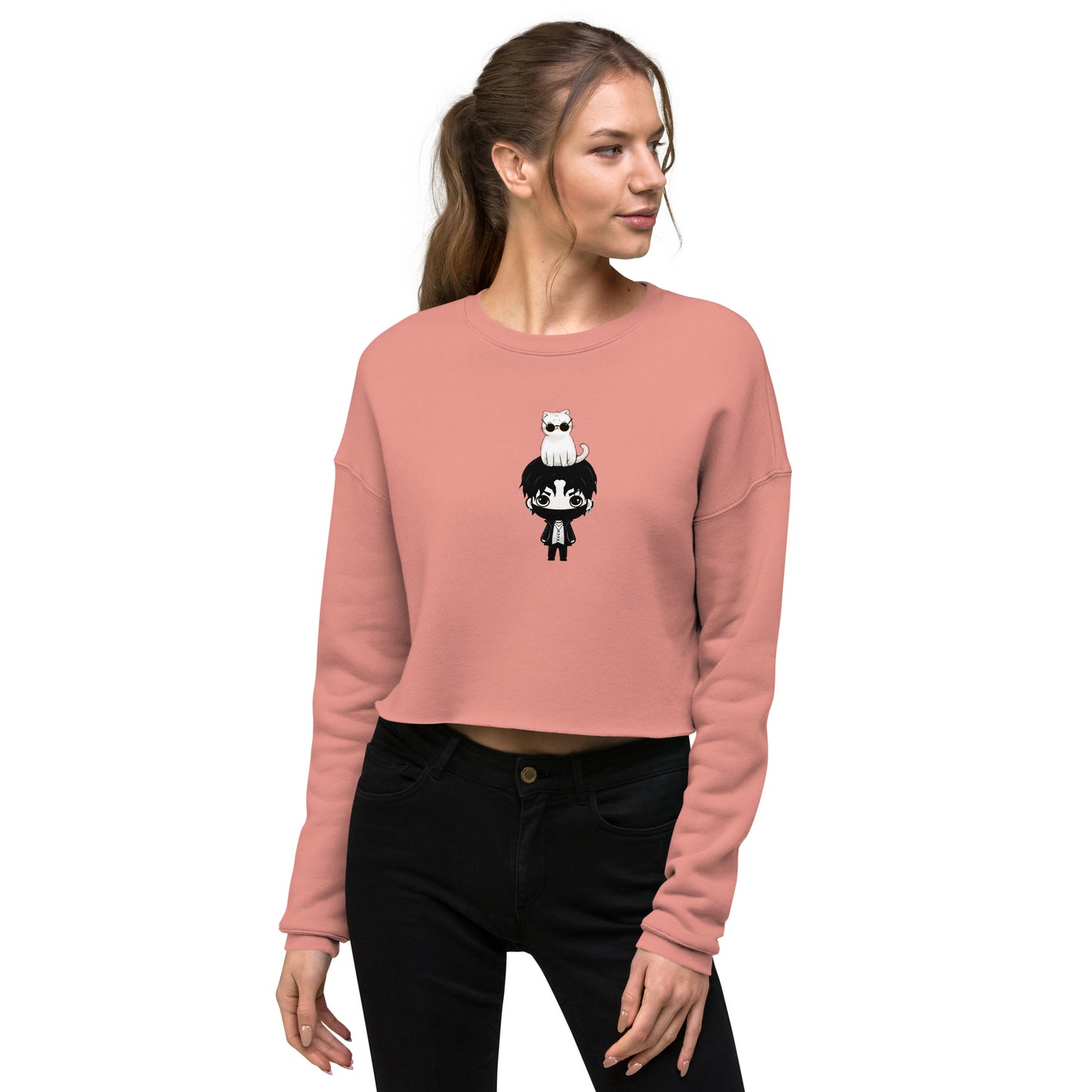 JJang E x Mochi "Cozy Asf" Crop Sweatshirt